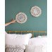 Macrame Wall Mirrors (Set of 2) – Handmade Round Boho Mirror with Fringes | Decorative Hanging Mirror for Bedroom, Living Room, Entryway & Vanity (12” Diameter)