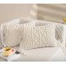 Macrame Throw Pillow Covers – Handmade Boho Cushion Covers with Tassels | Decorative Cotton Pillow Cases for Sofa, Bedroom, Living Room & Cozy Décor (Set of 2)