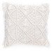 Macrame Square Throw Pillow Covers (Set of 2) – Handmade Boho Cushion Covers with Tassels | Decorative Cotton Pillow Cases for Sofa, Bed, Living Room & Cozy Décor