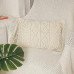 Macrame Throw Pillow Covers – Handmade Boho Cushion Covers with Tassels | Decorative Cotton Pillow Cases for Sofa, Bedroom, Living Room & Cozy Décor (Set of 2)